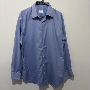 Brioni Blue Ventiquattro Dress Shirt Size 17/43